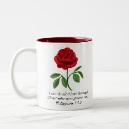 De Café Em Dois Tons Caneca da escritura da bíblia do 4:13 dos