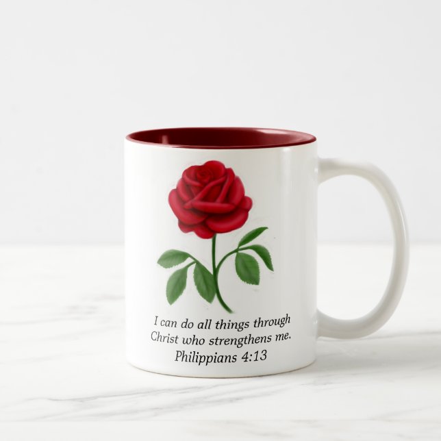 De Café Em Dois Tons Caneca da escritura da bíblia do 4:13 dos (Direita)