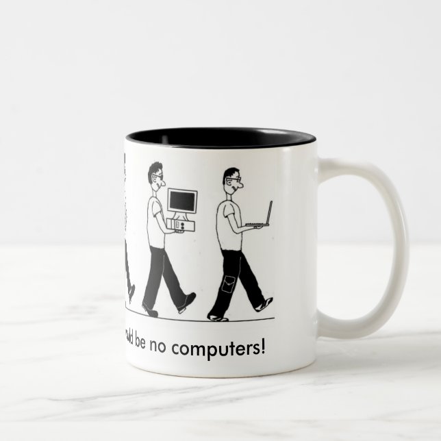 De Café Em Dois Tons Caneca da evolução do nerd (Direita)