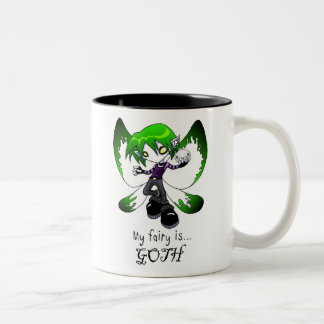 De Café Em Dois Tons Caneca da fada do gótico