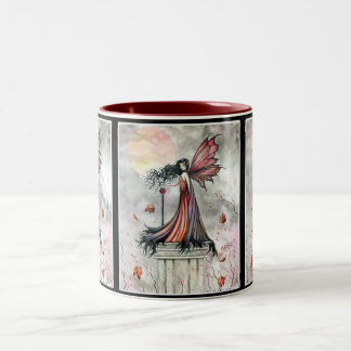 De Café Em Dois Tons Caneca da Fada Outonal Gótica por Molly Harrison