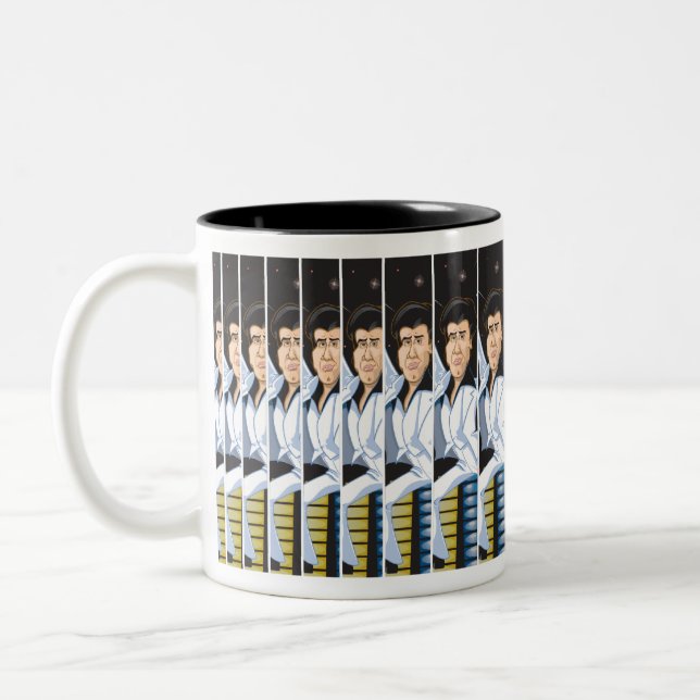 De Café Em Dois Tons Caneca da febre do disco (Esquerda)