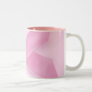 De Café Em Dois Tons Caneca da fita do rosa da consciência do cancro d