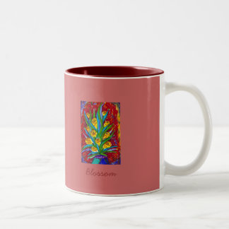 De Café Em Dois Tons Caneca da flor