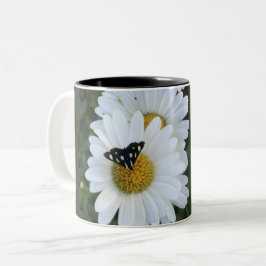 De Café Em Dois Tons Caneca da flor da margarida