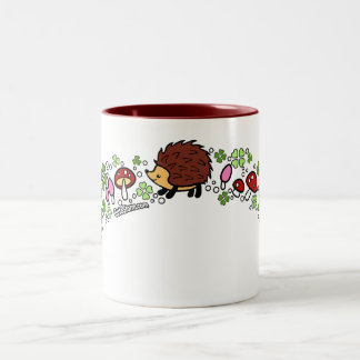 De Café Em Dois Tons Caneca da floresta do ouriço