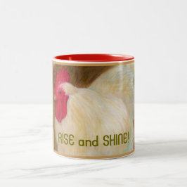 De Café Em Dois Tons Caneca da galinha