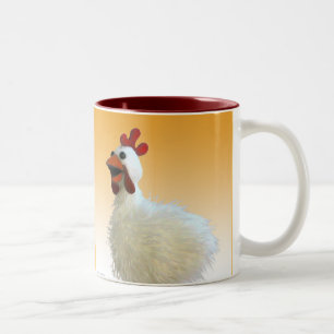 De Café Em Dois Tons Caneca da galinha, Cluck, Cluck, Cluck!