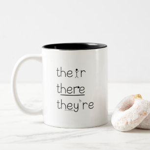 De Café Em Dois Tons Caneca da gramática