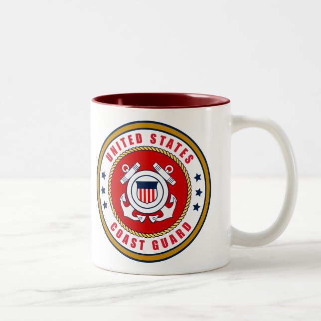 De Café Em Dois Tons Caneca da guarda costeira (Direita)