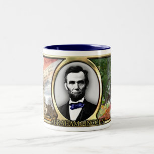 De Café Em Dois Tons Caneca da guerra civil do presidente Abraham
