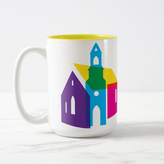 De Café Em Dois Tons Caneca da Igreja Arco-Íris (Esquerda)