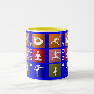 De Café Em Dois Tons Caneca da ioga