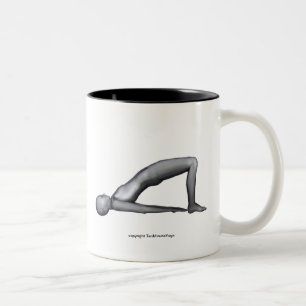 De Café Em Dois Tons Caneca da ioga - pose da ponte