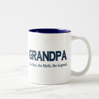 De Café Em Dois Tons Caneca da legenda do mito do homem do vovô