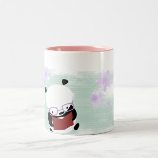De Café Em Dois Tons Caneca da leitura da panda