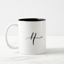Caneca da letra Cursive "A"