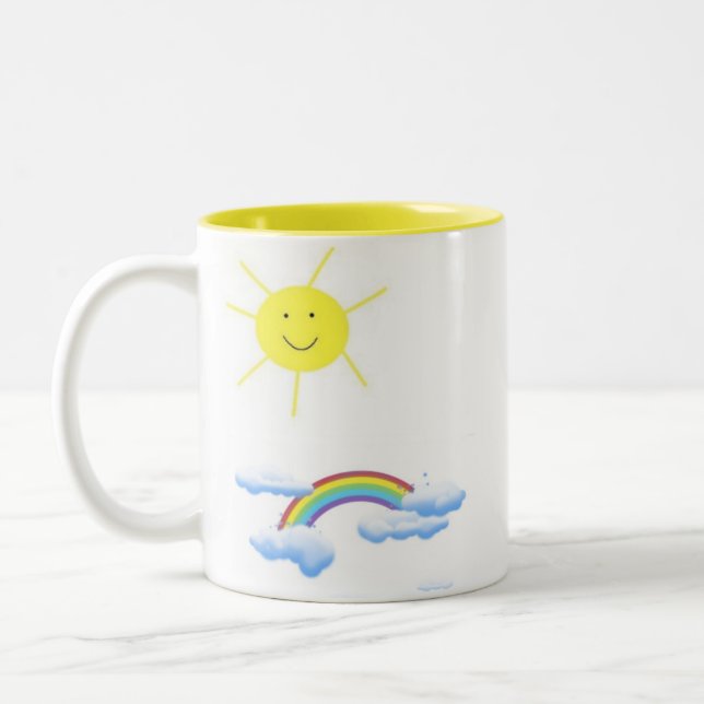 De Café Em Dois Tons Caneca da luz do sol (Esquerda)