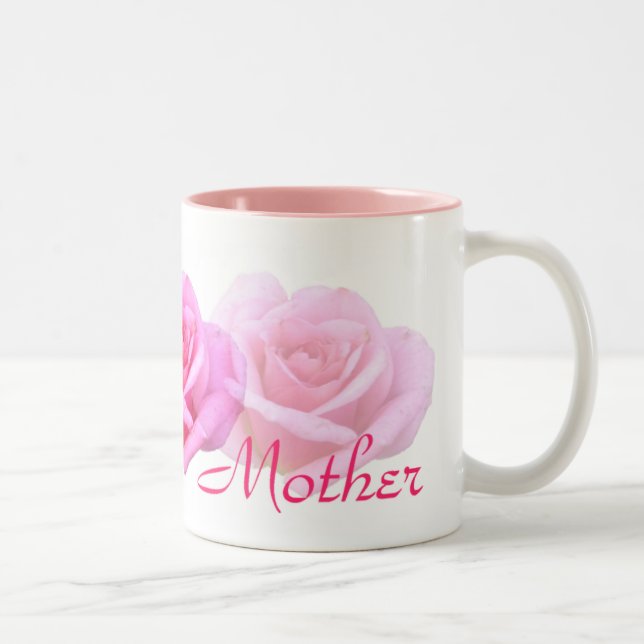 De Café Em Dois Tons Caneca da "mãe" do rosa do rosa (Direita)