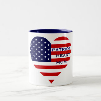 De Café Em Dois Tons Caneca da MAMÃ do CORAÇÃO do PATRIOTA