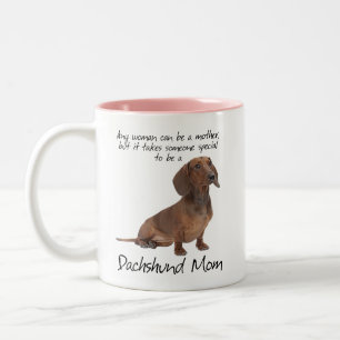De Café Em Dois Tons Caneca da mamã do Dachshund