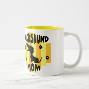 De Café Em Dois Tons Caneca da mamã do Dachshund
