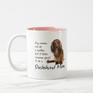 De Café Em Dois Tons Caneca da mamã do Dachshund