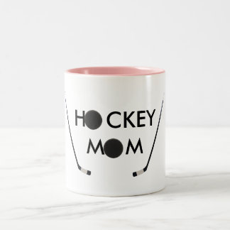 De Café Em Dois Tons caneca da mamã do hóquei