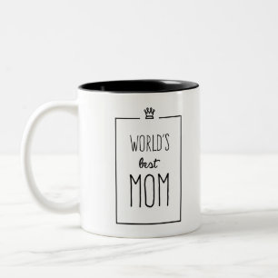 De Café Em Dois Tons Caneca da mamã do mundo a melhor, presente do dia