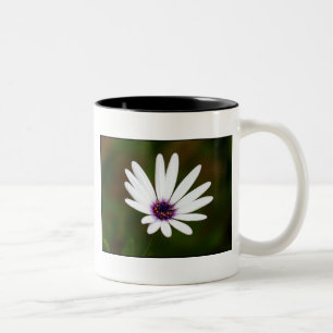 De Café Em Dois Tons Caneca da margarida branca