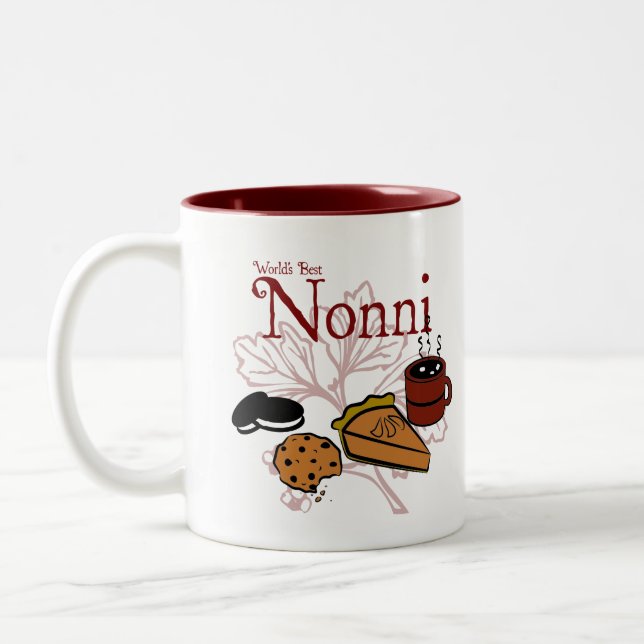 De Café Em Dois Tons Caneca da Melhor Nonni do Mundo (Esquerda)