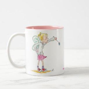 De Café Em Dois Tons Caneca da menina do país das fadas