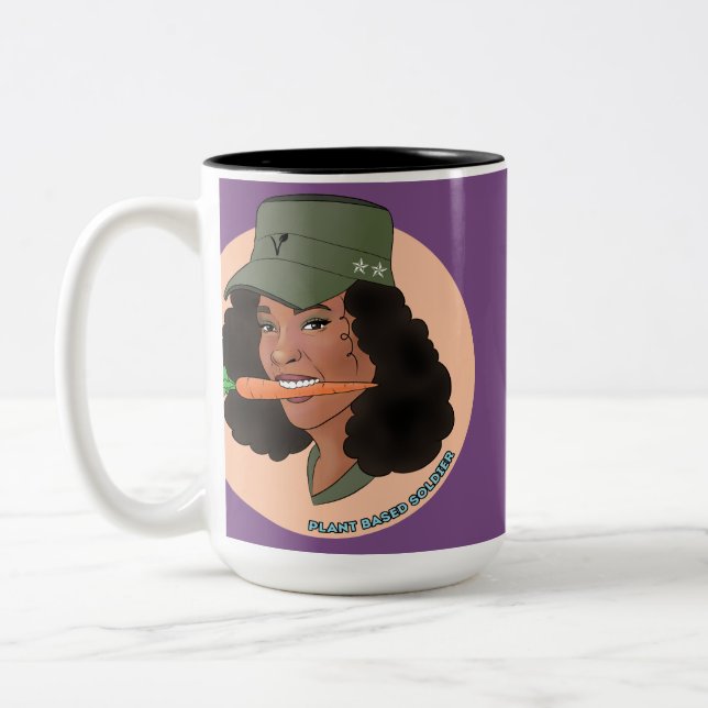 De Café Em Dois Tons Caneca da menina do soldado (Esquerda)