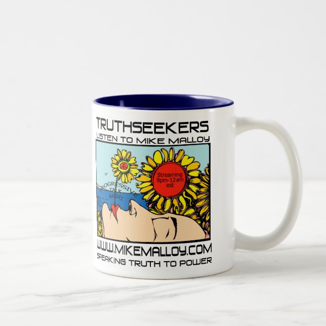DE CAFÉ EM DOIS TONS CANECA DA MENINA TRUTHSEEKER DO GIRASSOL (Direita)
