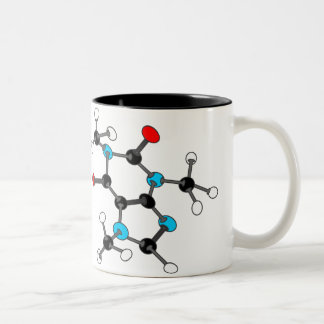 De Café Em Dois Tons Caneca da molécula da cafeína