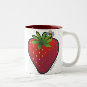 De Café Em Dois Tons Caneca da morango