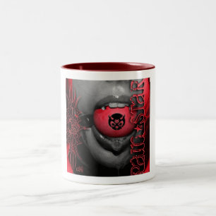 De Café Em Dois Tons Caneca da mordaça da bola da estrela da dor