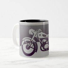 De Café Em Dois Tons Caneca da motocicleta do vintage