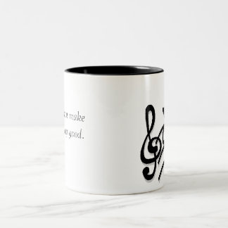 De Café Em Dois Tons Caneca da música do bom dia