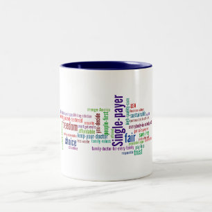 De Café Em Dois Tons Caneca da nuvem da palavra