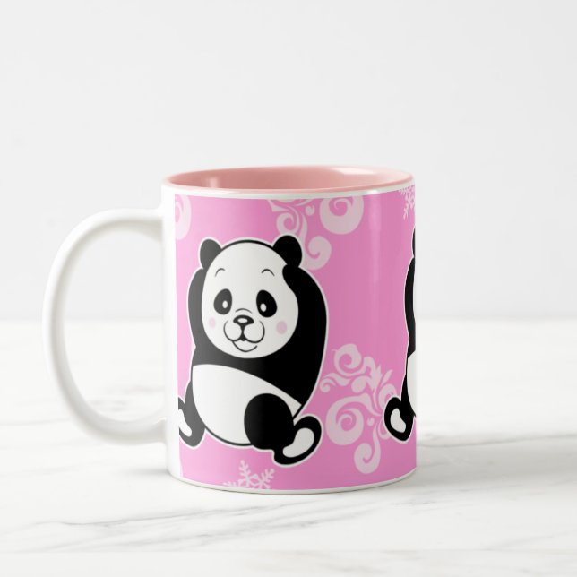 De Café Em Dois Tons Caneca da panda (Esquerda)