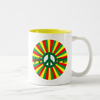 De Café Em Dois Tons Caneca da paz da esperança