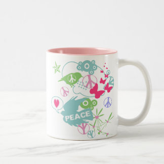 De Café Em Dois Tons Caneca da paz da natureza