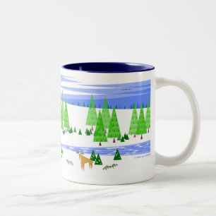 De Café Em Dois Tons Caneca da paz do inverno