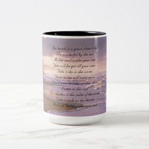 De Café Em Dois Tons Caneca da praia