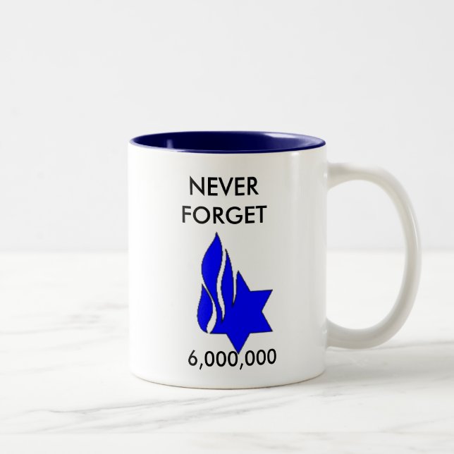 De Café Em Dois Tons Caneca da relembrança do holocausto (Direita)