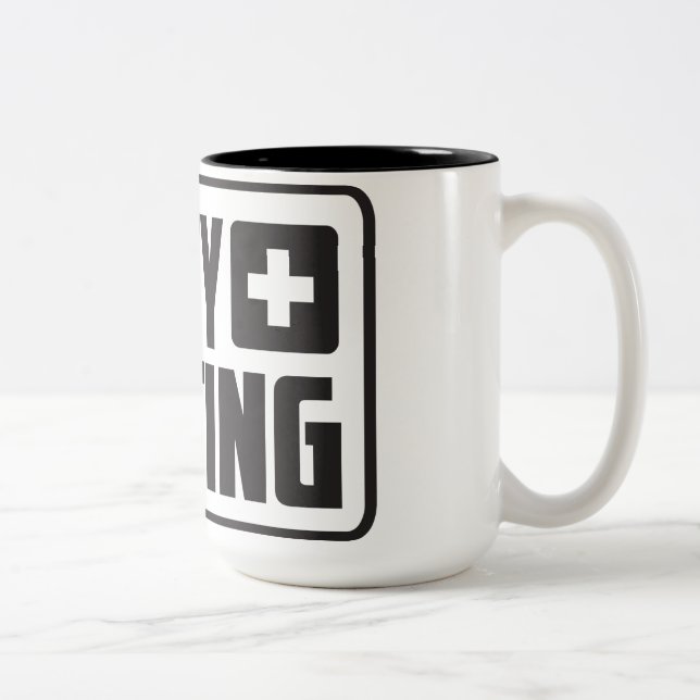 De Café Em Dois Tons caneca da reunião da segurança (Direita)