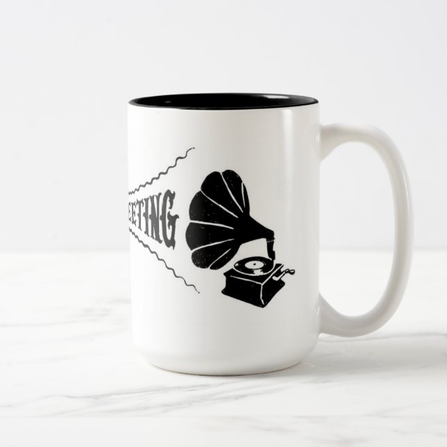 De Café Em Dois Tons caneca da reunião da segurança (Direita)