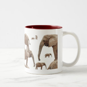 De Café Em Dois Tons Caneca da reunião do elefante