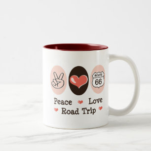 De Café Em Dois Tons Caneca da rota 66 da viagem por estrada do amor da